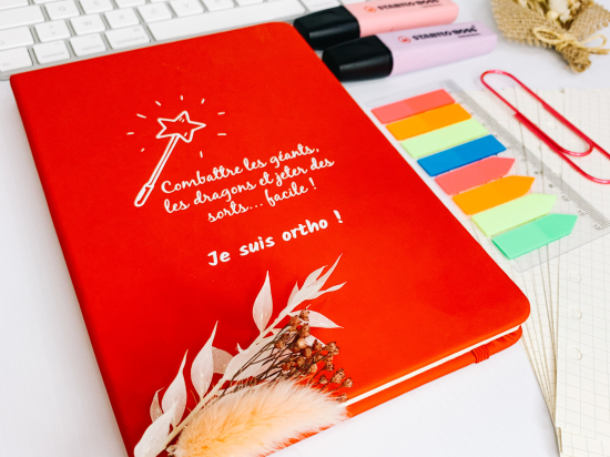 carnet rouge logo abîmé