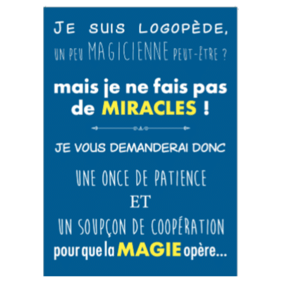 POSTER LOGO | JE NE FAIS PAS DE MIRACLES