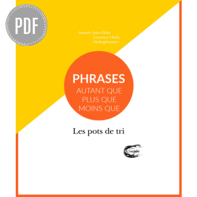 PDF — PHRASES : AUTANT QUE, PLUS QUE, MOINS QUE | LES POTS DE TRI