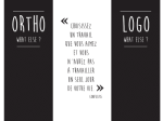 MARQUE-PAGE ORTHO/LOGO WHAT ELSE ?