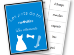 PDF — VOCABULAIRE ECRIT | LES POTS DE TRI