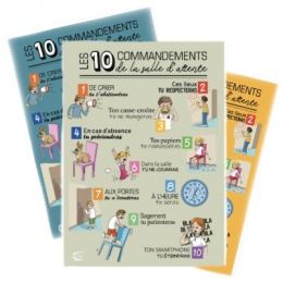 POSTER "Les 10 commandements de la salle d'attente" illustrés